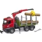 Preview: Bruder MB Arocs timber transport truck with loading crane, grapple and 3 logs